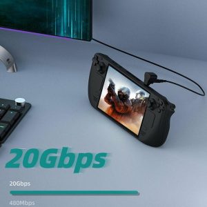 1 To 2 USB-C Adapter Converter 20Gbps 8K 60HZ 180 Degree U-shaped for STEAM DECK  |   Others Game Accessories Game Accessories