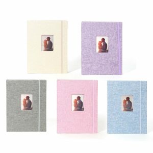 208 Pockets Album Picture Case Cotton Hemp Instant Picture Case for Stamp Ticket  |   Others Camera & Photo Khaki/Purple/Grey/Blue/Pink