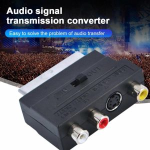 21Pin SCART Male to 3 RCA Female Converter Audio Video AV S-Video Adapter  |   Game Accessories Game Accessories Game Accessories