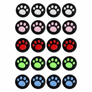 4pcs Cat Paw Silicone Thumb Grips for PS5 PS4 PS3 Xbox One 360 Controller  |   Game Accessories Game Accessories Game Accessories