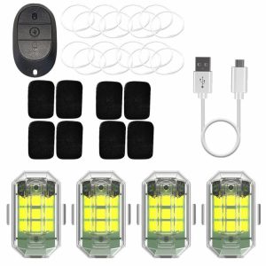 4pcs LED Strobe Light 7 Colors 2.4G Wireless Remote M3 Motorcycle Signal Lamp  |   Others Camera & Photo Drone Accessories