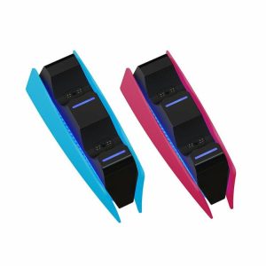 Dual Controller Charging Dock Replacement Charging Docking Station Stand for PS5  |   Game Accessories Game Accessories Blue/Rose Red