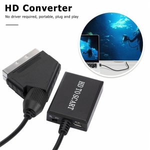 HDMI-compatible to Scart Converter HD TV DVD 720P 1080P Video Audio Adapter  |   Game Accessories Game Accessories Game Accessories