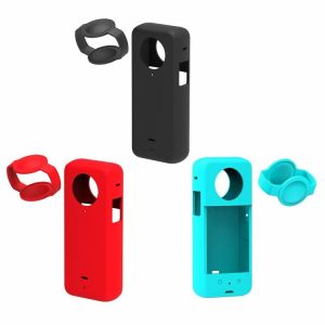 Silicone Waterproof Panoramic Action Camera Protective Cover for Insta360 X3  |   Others Camera Black/Red/Blue