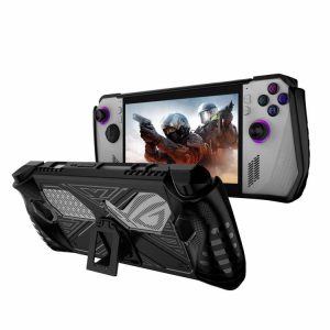 Soft TPU Game Console Full Cover Shock Absorption with Bracket for ASUS Rog Ally  |   Others Game Accessories Black/White